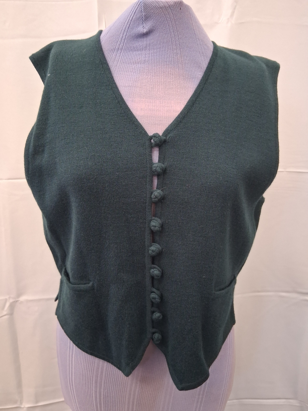 Jones New York- Womens Vest/cardigan , Green, Size Mp, Item 167